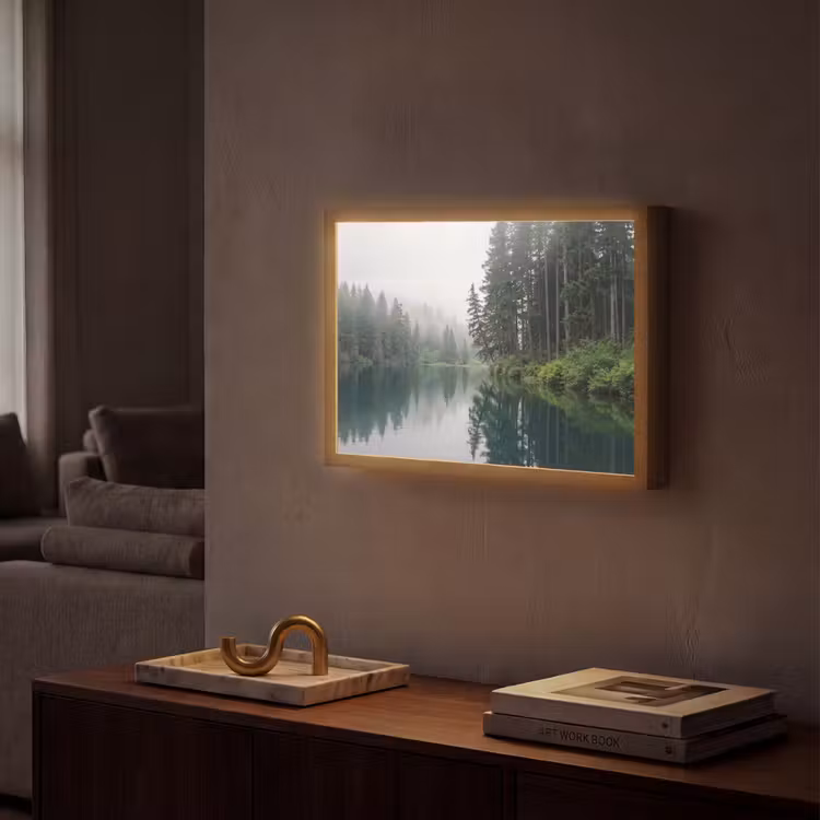 Bergen - Meer - Bos Light Box met batterij (Wandlamp) middel -sfeer1