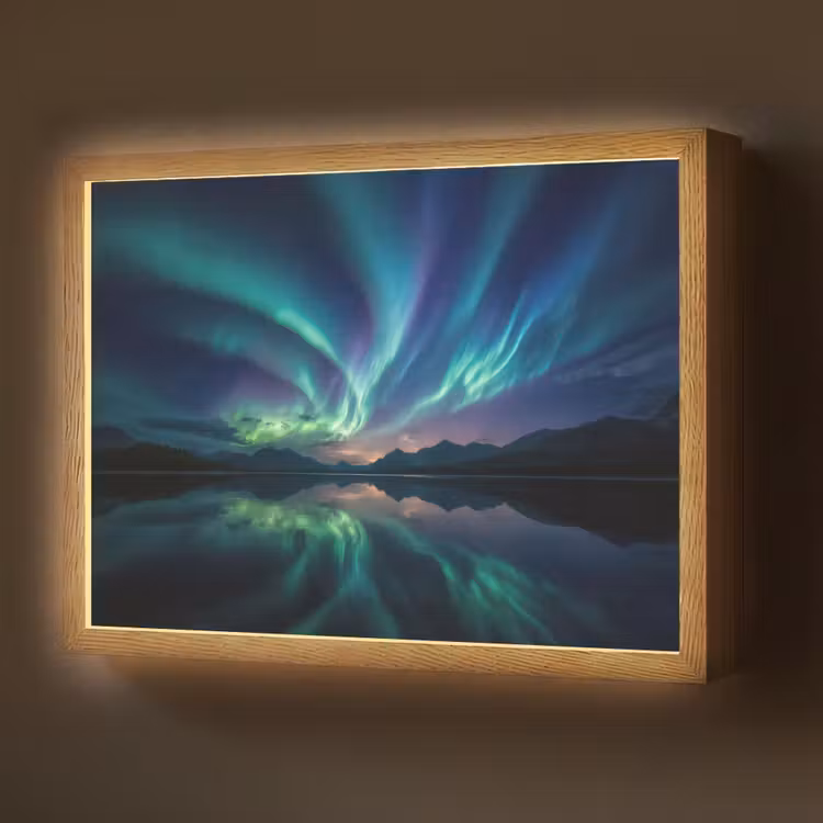 Noorderlicht - Kleurrijk - Bergmeer Light Box met batterij (Wandlamp) middel -z3d_website