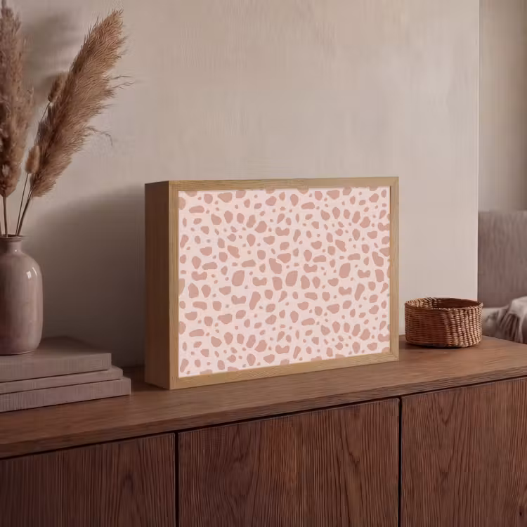 Nude - Luipaard - Tinten Light Box met batterij (Wandlamp) middel 907 -sfeer2