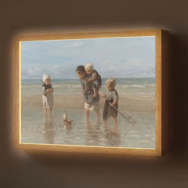 Oude meesters - Kunst - Kinderen der zee - Jozef Israëls Light Box met batterij (Wandlamp) middel -z3d_website