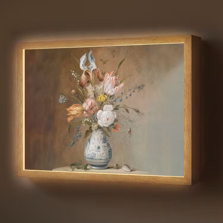 Oude meesters - Bloemen - Balthasar van der Ast Light Box met batterij (Wandlamp) middel -z3d_website