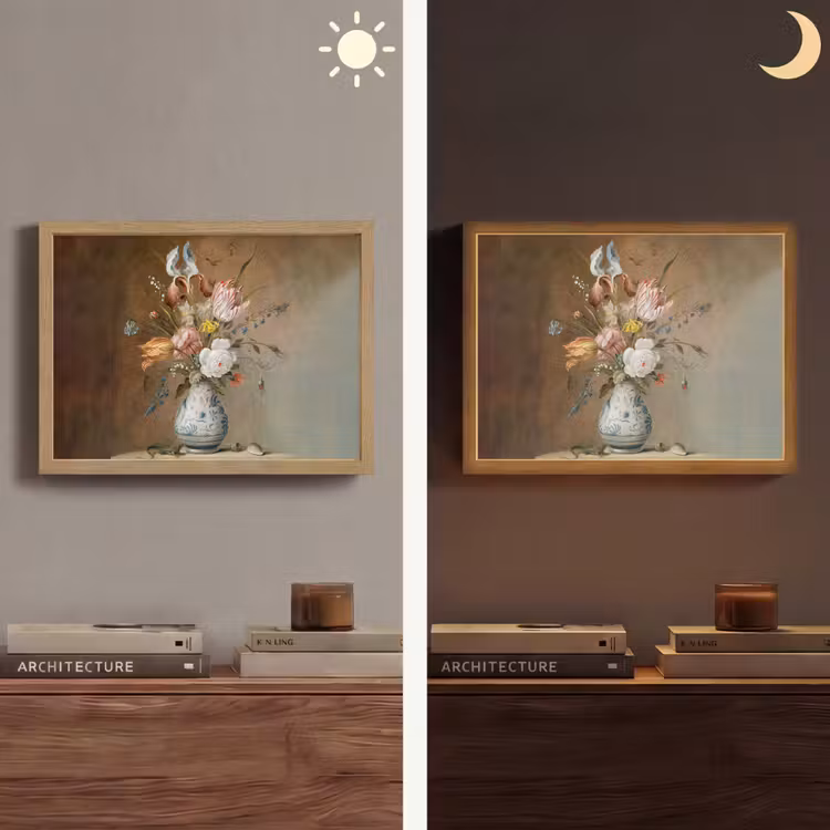Oude meesters - Bloemen - Balthasar van der Ast Light Box met batterij (Wandlamp) middel -sfeer3