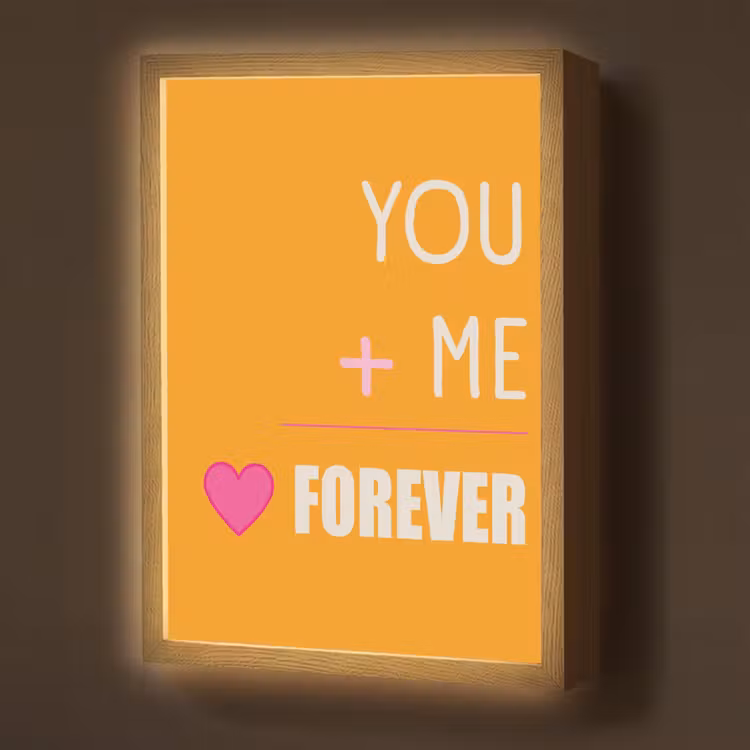 Oranje - Love - Valentijn Light Box met batterij (Wandlamp) middel -z3d_website