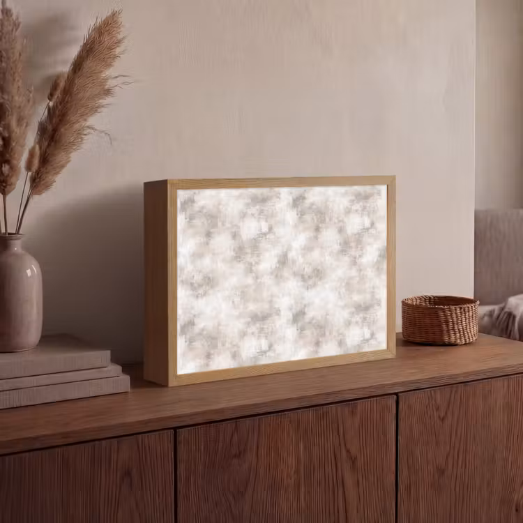 Organisch - Patroon - Gemêleerd Light Box met batterij (Wandlamp) middel 907 -sfeer2