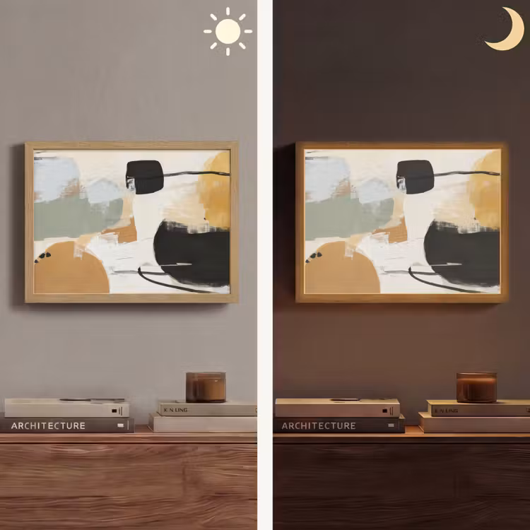 Paint - Abstract - Kleuren Light Box met batterij (Wandlamp) middel -sfeer3