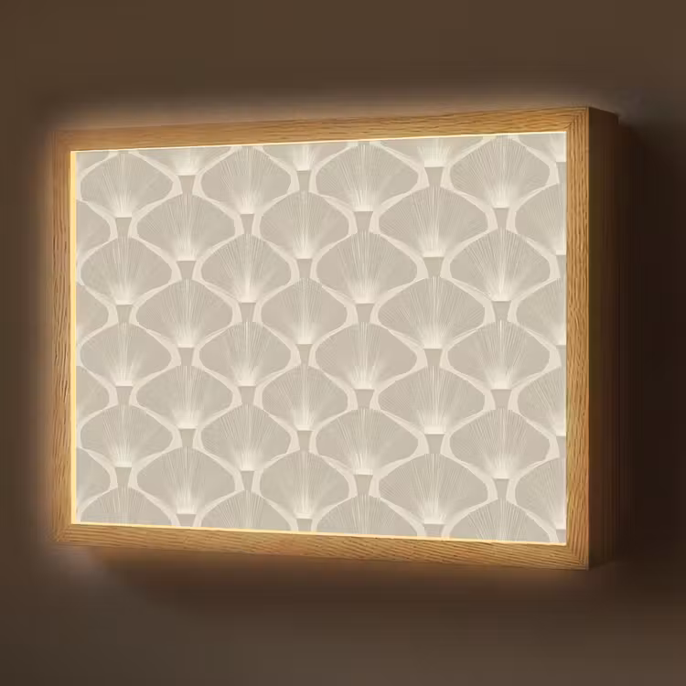 Paneel - Ginkgo - Zand Light Box met batterij (Wandlamp) middel 907 -z3d_website