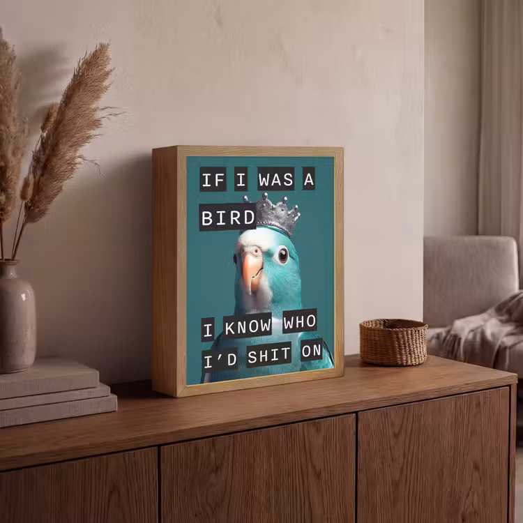 Parkiet - Turquoise - Quotes - Decoratie Light Box met batterij (Wandlamp) middel -sfeer2