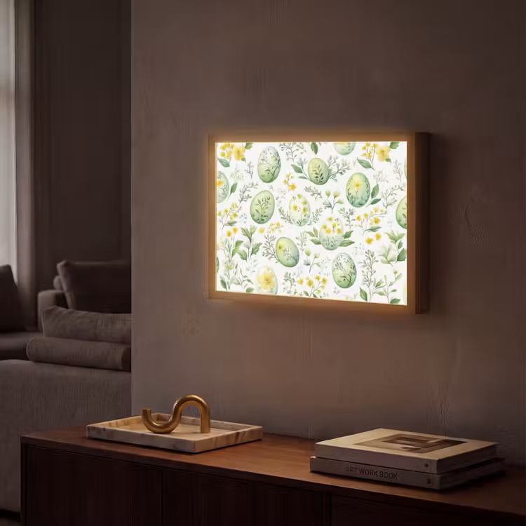 Patroon - Groen - Eieren Light Box met batterij (Wandlamp) middel -sfeer1