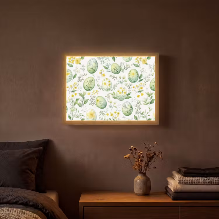 Patroon - Groen - Eieren Light Box met batterij (Wandlamp) middel -sfeer4