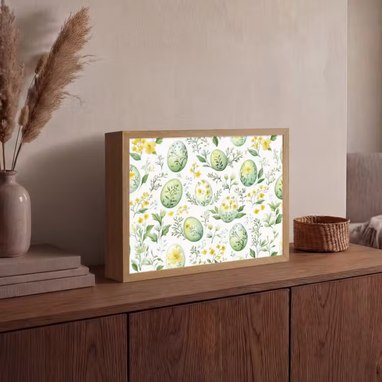 Patroon - Groen - Eieren Light Box met batterij (Wandlamp) middel -sfeer2