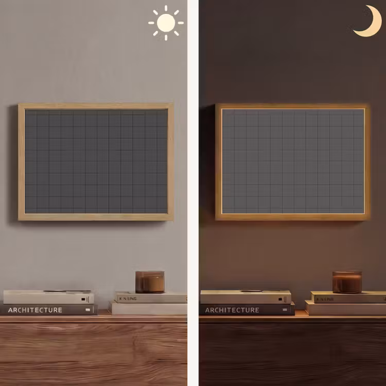 Patroon - Tegel - Antraciet Light Box met batterij (Wandlamp) middel 907 -sfeer3