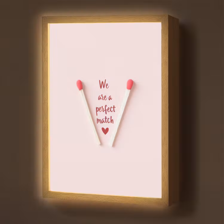 Perfect - Minimalistisch - Valentijn Light Box met batterij (Wandlamp) middel -z3d_website
