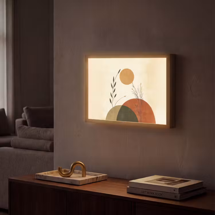 Planten - Abstract - Vormen Light Box met batterij (Wandlamp) middel -sfeer1