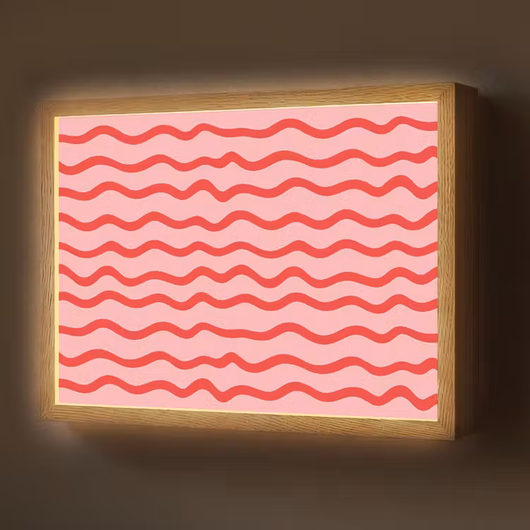 Speels - Patroon - Rood Light Box met batterij (Wandlamp) middel 907 -z3d_website