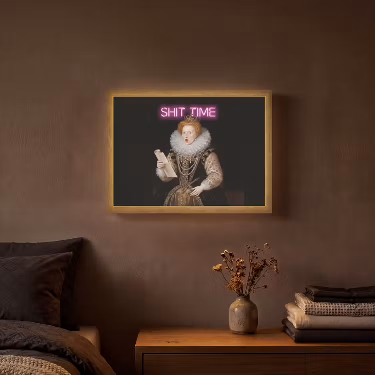 Portret - Humor - Neon Light Box met batterij (Wandlamp) middel -sfeer4