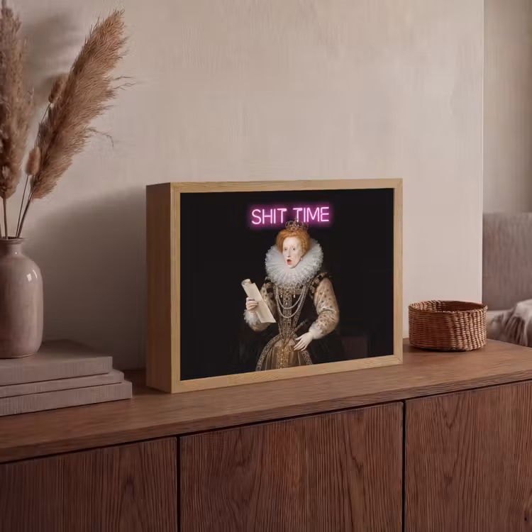Portret - Humor - Neon Light Box met batterij (Wandlamp) middel -sfeer2