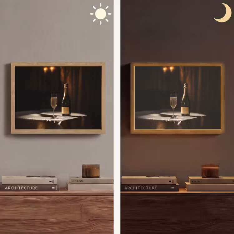 Prosecco - Bubbels - Sfeervol - Drank Light Box met batterij (Wandlamp) middel -sfeer3