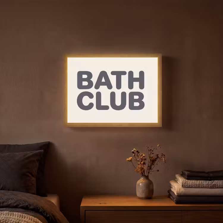 Quote - Grijs - Wit Light Box met batterij (Wandlamp) middel -sfeer4