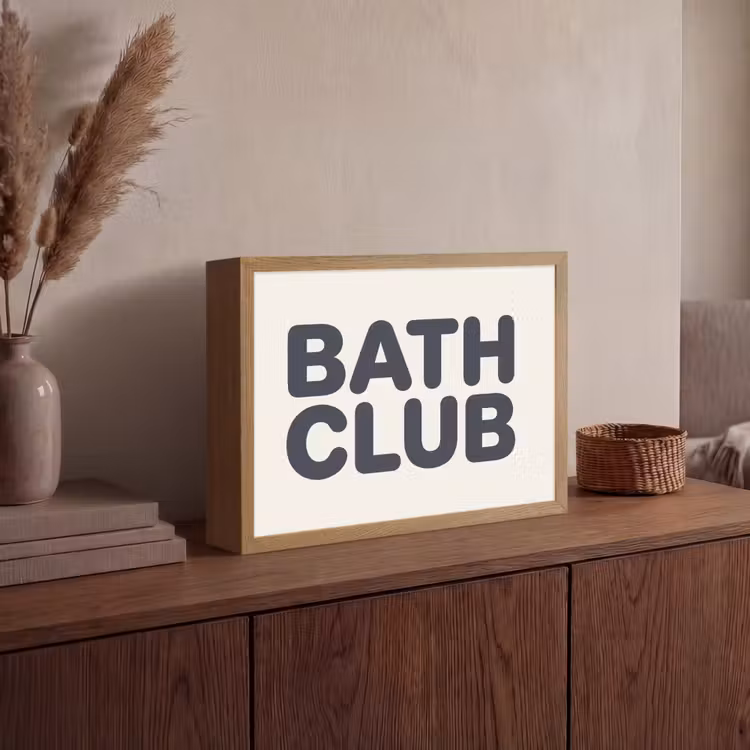 Quote - Grijs - Wit Light Box met batterij (Wandlamp) middel -sfeer2