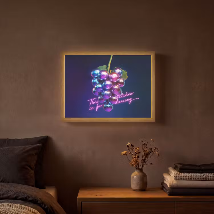 Quote - Neon - Disco - Druiven Light Box met batterij (Wandlamp) middel -sfeer4