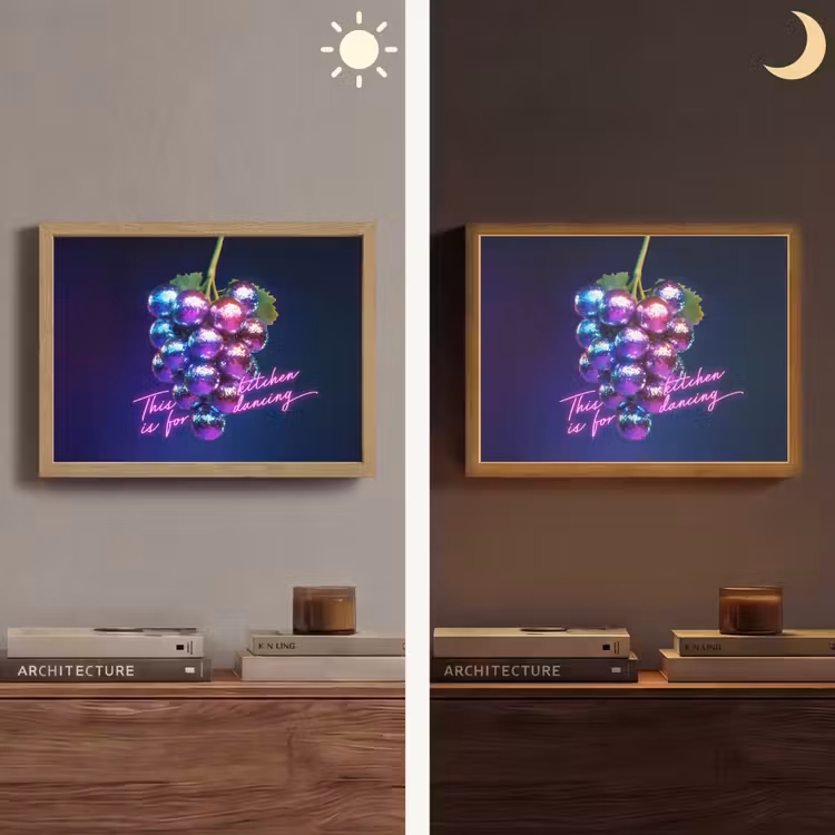 Quote - Neon - Disco - Druiven Light Box met batterij (Wandlamp) middel -sfeer3