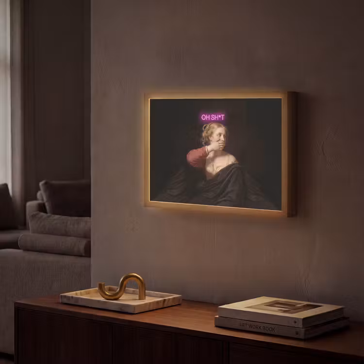 Quote - Neon - vrouw Light Box met batterij (Wandlamp) middel -sfeer1