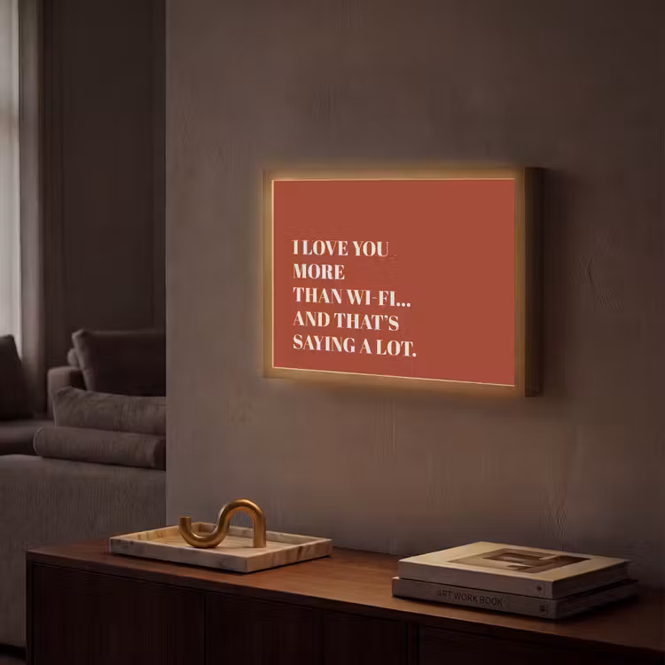 Rood - Quote - Liefde Light Box met batterij (Wandlamp) middel -sfeer1