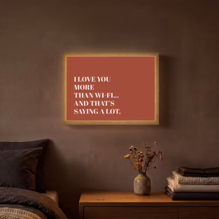 Rood - Quote - Liefde Light Box met batterij (Wandlamp) middel -sfeer4