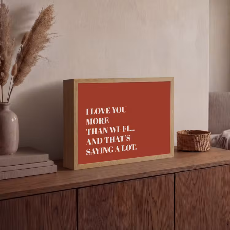 Rood - Quote - Liefde Light Box met batterij (Wandlamp) middel -sfeer2