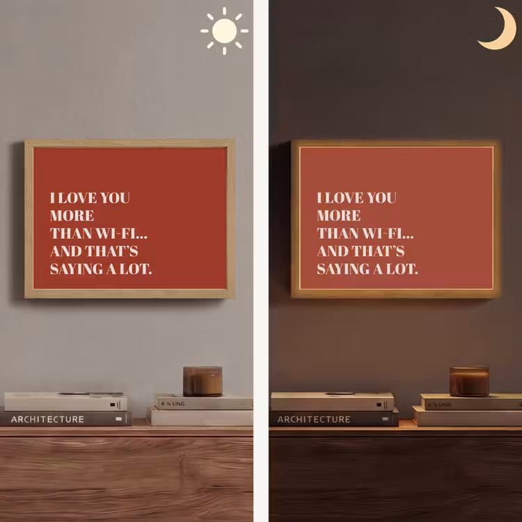 Rood - Quote - Liefde Light Box met batterij (Wandlamp) middel -sfeer3