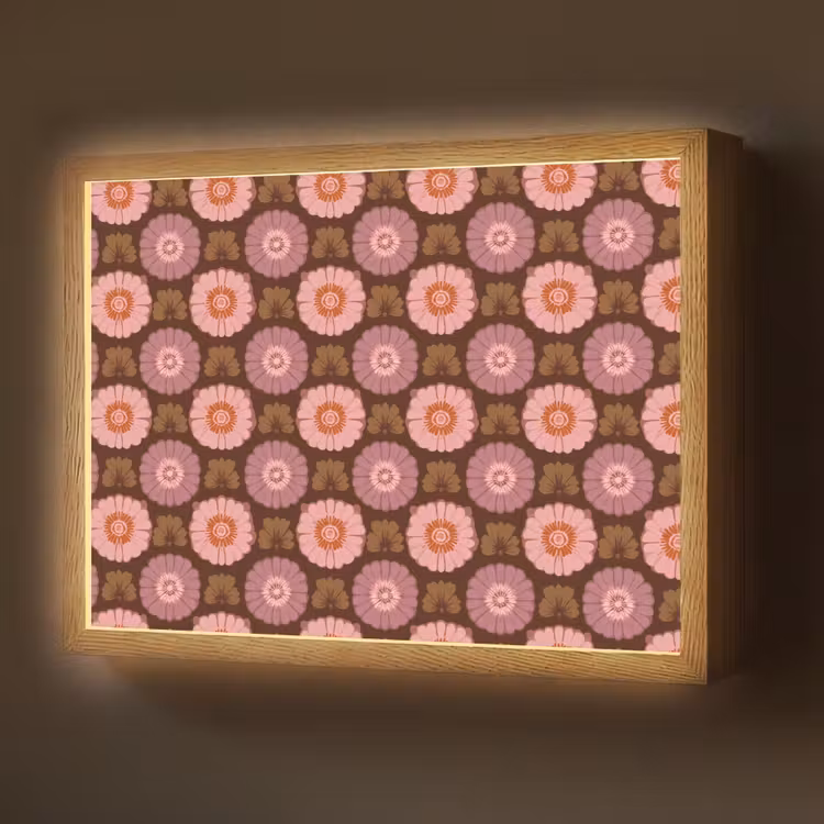 Retro - Madelief - Roze Light Box met batterij (Wandlamp) middel 907 -z3d_website