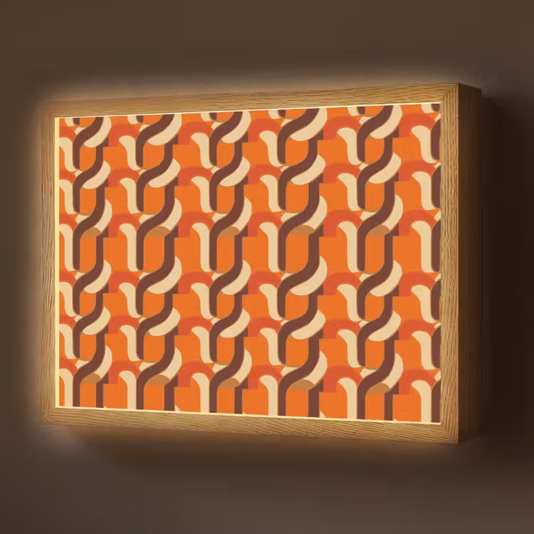Retro - Modern - Kleurrijk Light Box met batterij (Wandlamp) middel 907 -z3d_website