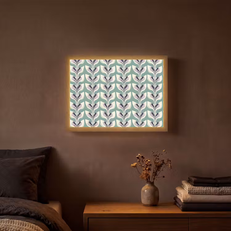 Retro - Modern - Groen Light Box met batterij (Wandlamp) middel 907 -sfeer4