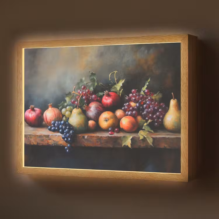 Rustiek - Stilleven - Fruit Light Box met batterij (Wandlamp) middel -z3d_website