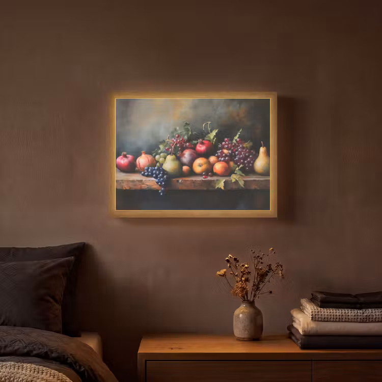 Rustiek - Stilleven - Fruit Light Box met batterij (Wandlamp) middel -sfeer4