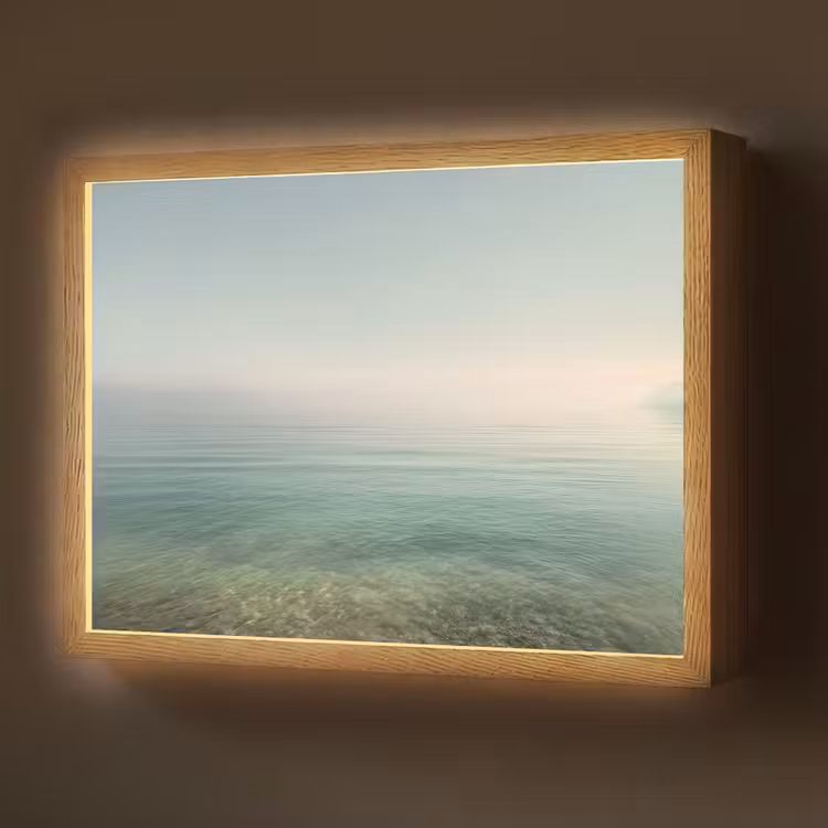 Zee - Horizon - Blauw - Mist Light Box met batterij (Wandlamp) middel -z3d_website