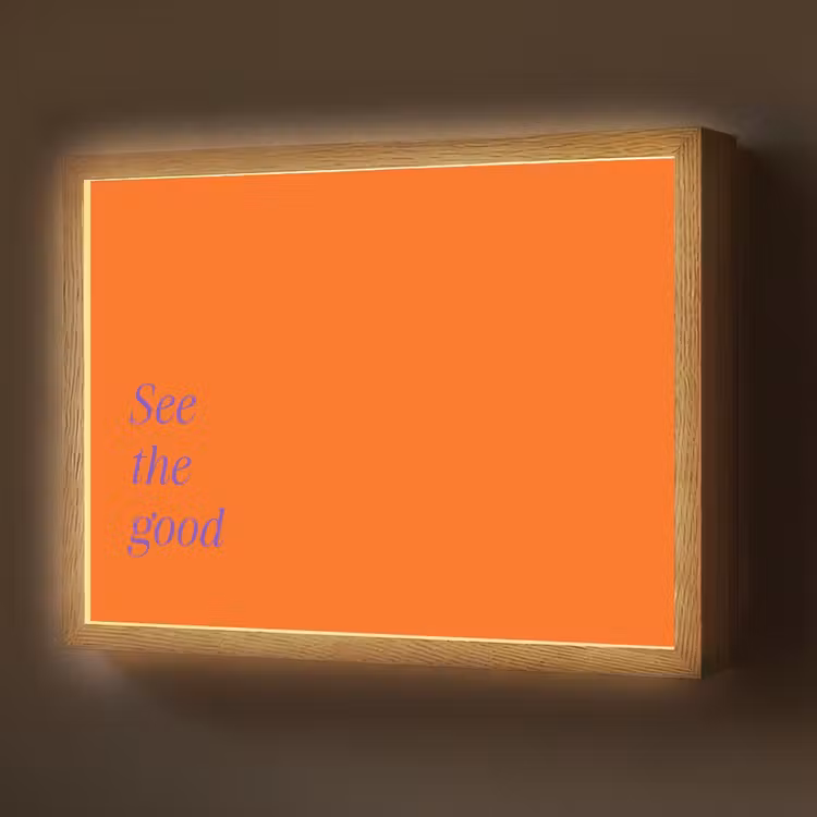 See te good - Paars - Oranje Light Box met batterij (Wandlamp) middel -z3d_website