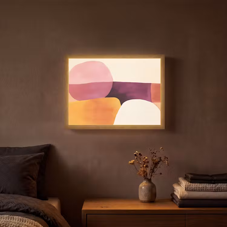 Vormen - Abstract - Kleurrijk Light Box met batterij (Wandlamp) middel -sfeer4