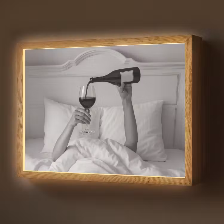 Lakens - Armen - Wijn - Glas Light Box met batterij (Wandlamp) middel -z3d_website