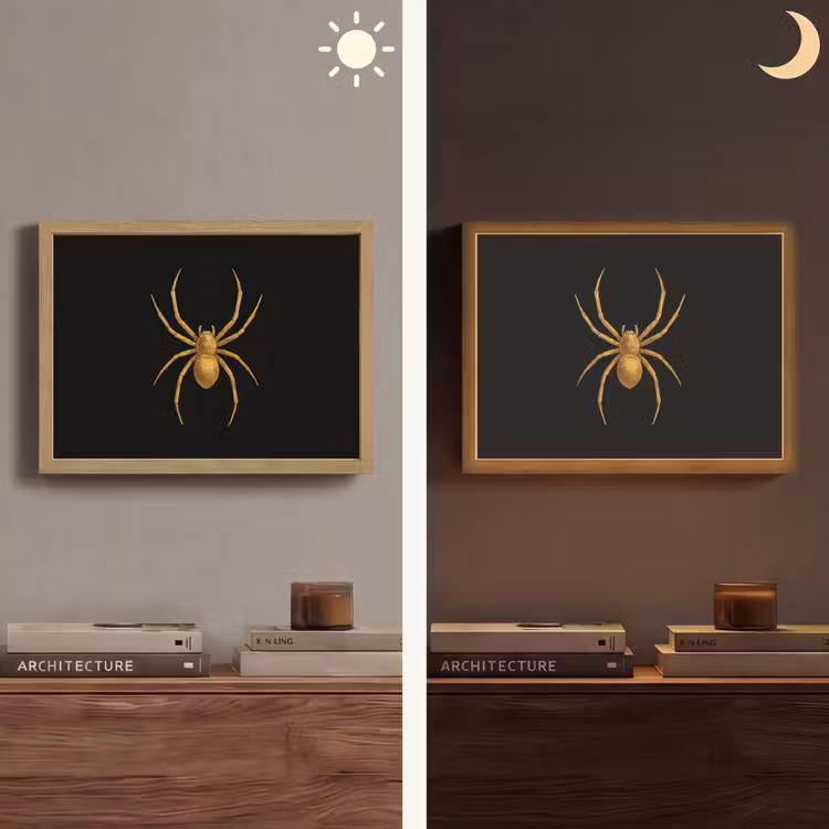 Spin - Goud - Minimalistisch - Poten Light Box met batterij (Wandlamp) middel -sfeer3