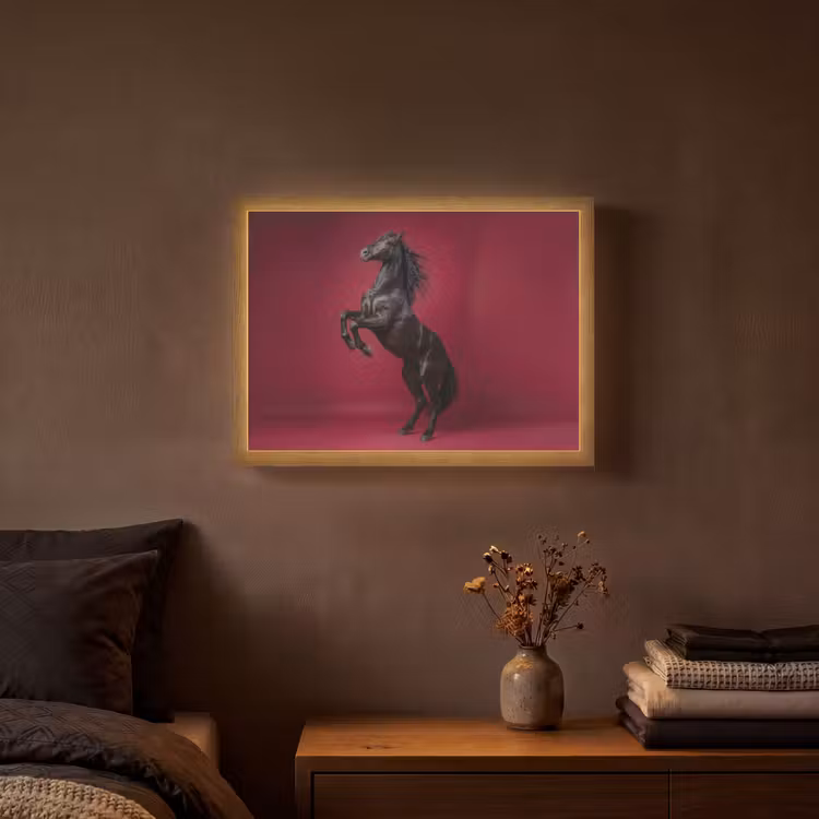Hengst - Steigert - Rood Light Box met batterij (Wandlamp) middel -sfeer4
