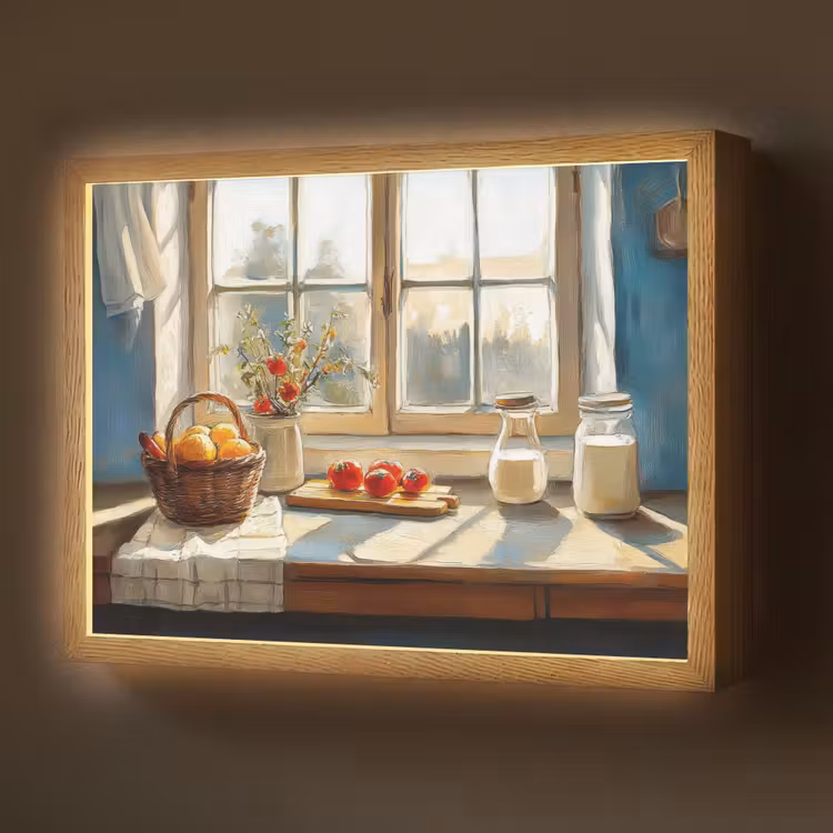 Stilleven - Keuken - Doorkijk - Vintage Light Box met batterij (Wandlamp) middel -z3d_website