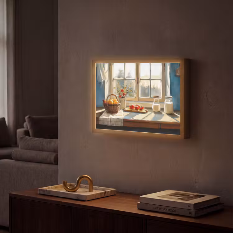 Stilleven - Keuken - Doorkijk - Vintage Light Box met batterij (Wandlamp) middel -sfeer1