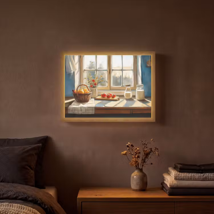 Stilleven - Keuken - Doorkijk - Vintage Light Box met batterij (Wandlamp) middel -sfeer4