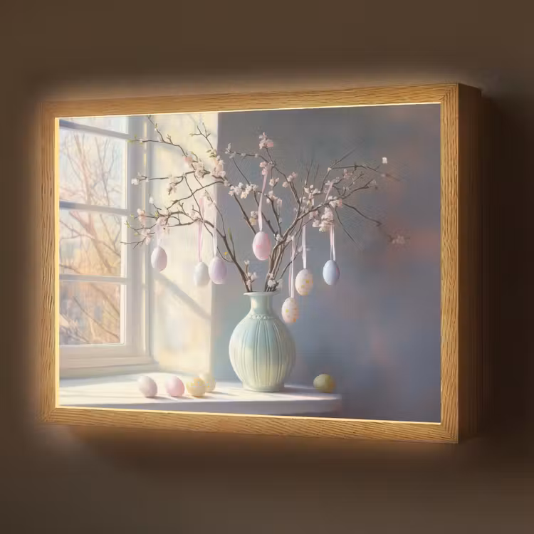 Stilleven - Vaas - Paastak Light Box met batterij (Wandlamp) middel -z3d_website