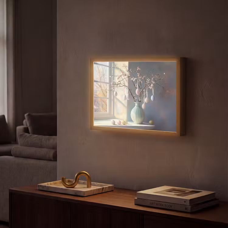 Stilleven - Vaas - Paastak Light Box met batterij (Wandlamp) middel -sfeer1