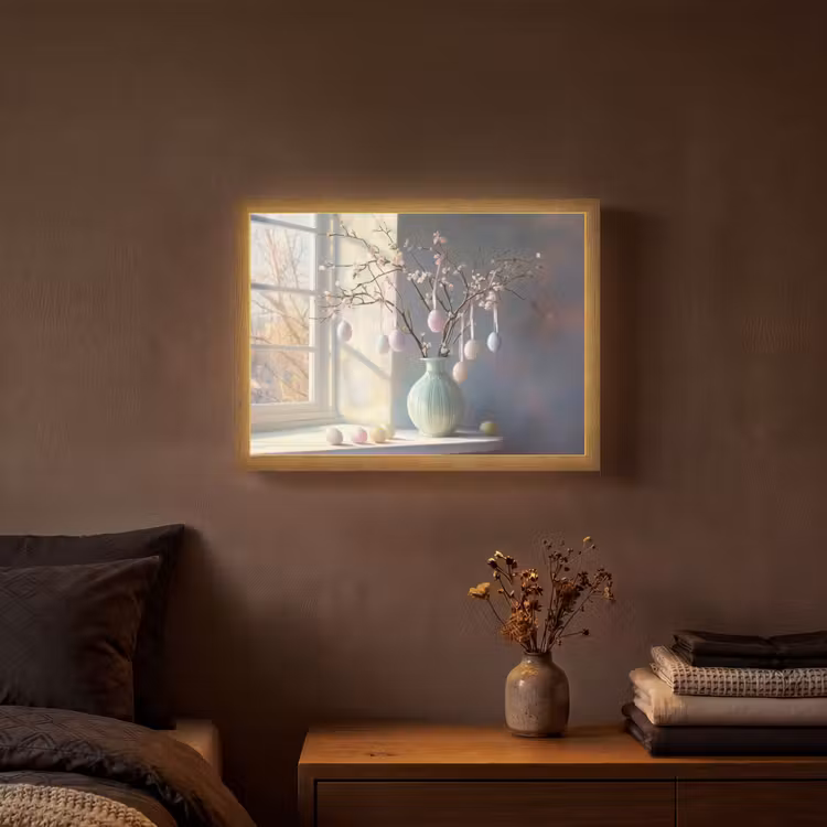 Stilleven - Vaas - Paastak Light Box met batterij (Wandlamp) middel -sfeer4