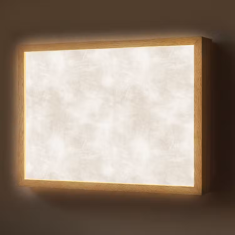 Subtiel - Structuur - Beige Light Box met batterij (Wandlamp) middel 907 -z3d_website