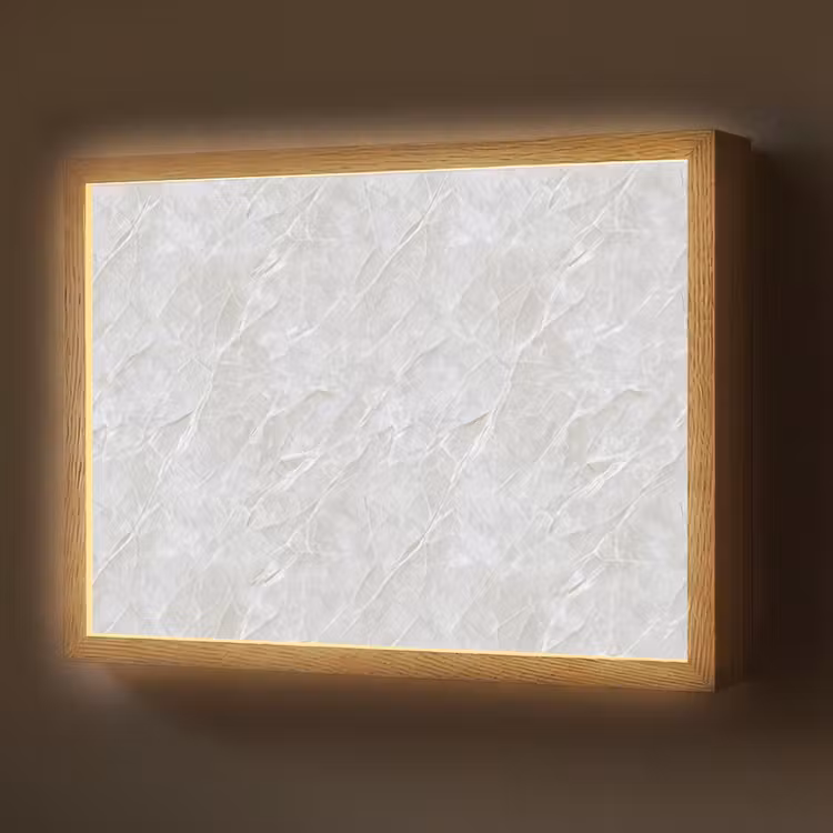 Oppervlakte - Textuur - Grijs Light Box met batterij (Wandlamp) middel 907 -z3d_website