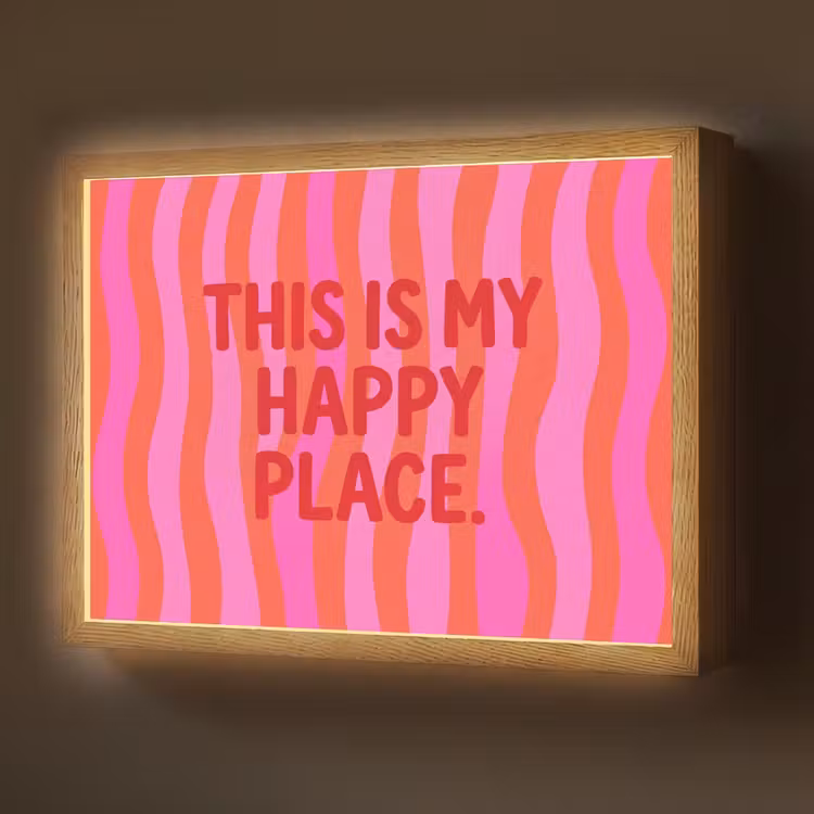 Tekst - Modern - Kleurrijk Light Box met batterij (Wandlamp) middel -z3d_website